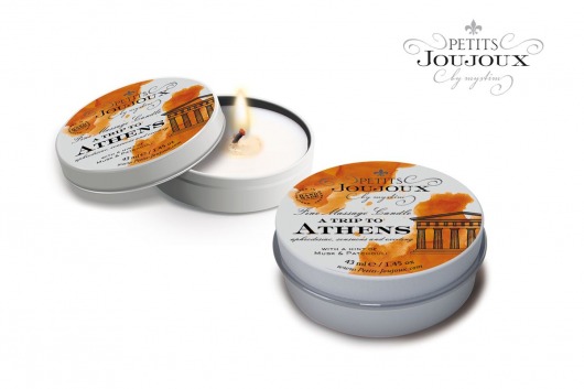 Массажная свеча Petits Joujoux Athens с ароматом муската и пачули - 33 гр. - MyStim - купить с доставкой в Новомосковске