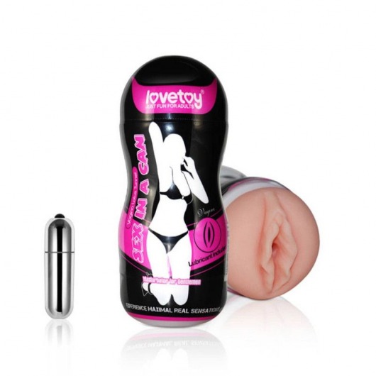 Мастурбатор-вагина Sex In A Can Vibra Vagina Tunnel - Lovetoy - в Новомосковске купить с доставкой