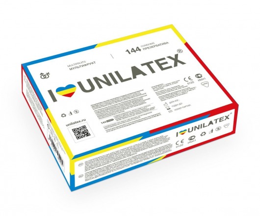 Разноцветные ароматизированные презервативы Unilatex Multifruits - 144 шт. - Unilatex - купить с доставкой в Новомосковске